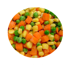 IQF Carrot Green Pea Corn Gernel Frozen Vegetables mélangés